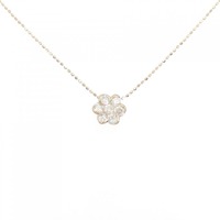 K18PG フラワー ダイヤモンド ネックレス 0.50CT