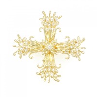 ティファニー マルチーズクロス ブローチ