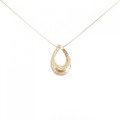 750PG/K18PG ダイヤモンド ネックレス 0.242CT