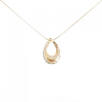 750PG/K18PG ダイヤモンド ネックレス 0.242CT