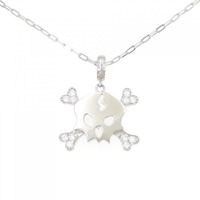 K18WG スカル ダイヤモンド ネックレス 0.67CT