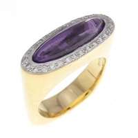 K18YG/K18WG アメジスト リング 2.43CT