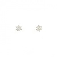 PT ソリティア ダイヤモンド ピアス 0.50CT