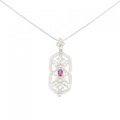 PT ルビー ネックレス 0.33CT