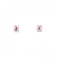 【新品】PT ルビー ピアス 0.22CT