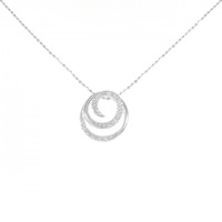 K18WG ダイヤモンド ネックレス 0.07CT