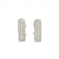 K18WG パヴェ ダイヤモンド ピアス 2.00CT