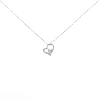 【新品】PT ハート ダイヤモンド ネックレス 0.02CT
