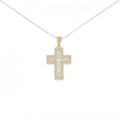 K18YG クロス ダイヤモンド ネックレス 0.597CT