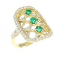 K18YG エメラルド リング 0.54CT