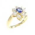 K18YG サファイヤ リング 0.28CT