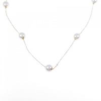 【新品】K18YG アコヤパール ネックレス 7.5-8.0mm