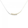 【新品】K18YG/PT ダイヤモンド ネックレス 0.10CT