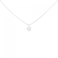 K18WG ソリティア ダイヤモンド ネックレス 0.10CT