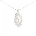 K18WG ダイヤモンド ネックレス 1.20CT