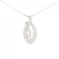 K18WG ダイヤモンド ネックレス 1.20CT