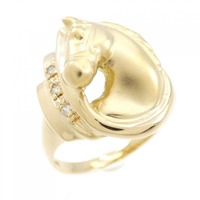 K18YG ホース ダイヤモンド リング