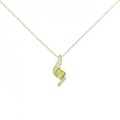 K18YG ペリドット ネックレス 0.317CT