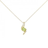 K18YG ペリドット ネックレス 0.317CT