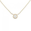 K18YG ソリティア ダイヤモンド ネックレス 0.21CT