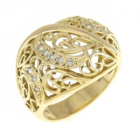 K18YG ダイヤモンド リング 0.12CT