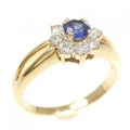 750YG サファイヤ リング 0.25CT