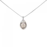 K18WG ダイヤモンド ネックレス 0.38CT