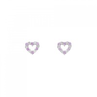 K18WG ハート サファイヤ ピアス