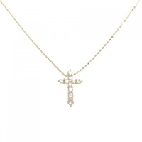 K18YG クロス ダイヤモンド ネックレス 0.25CT