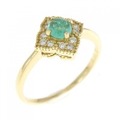 K18YG エメラルド リング 0.17CT