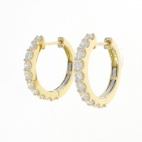 【新品】K18YG ダイヤモンド ピアス 1.004CT