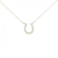 【新品】K18YG ホースシュー ダイヤモンド ネックレス 0.504CT