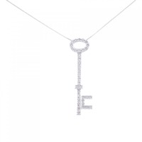 K18WG キー ダイヤモンド ネックレス 0.35CT