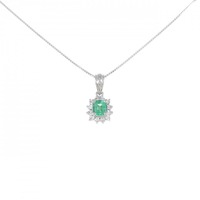 PT エメラルド ネックレス 0.32CT