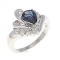 K18WG サファイヤ リング 0.65CT