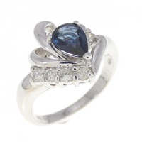 K18WG サファイヤ リング 0.65CT