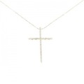 K18YG クロス ダイヤモンド ネックレス 0.32CT