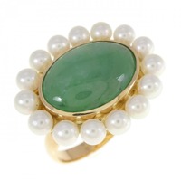 K18YG ヒスイ リング