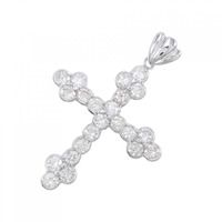 PT クロス ダイヤモンド ペンダント 3.00CT
