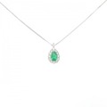 【新品】PT エメラルド ネックレス 0.29CT