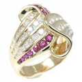 K18YG ルビー リング 0.61CT