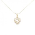 K18YG ハート ダイヤモンド ネックレス 0.55CT