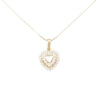 K18YG ハート ダイヤモンド ネックレス 0.55CT