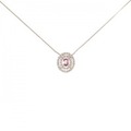 【新品】K18PG パパラチアサファイヤ ネックレス 0.161CT