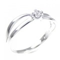 K18WG ダイヤモンド リング 0.05CT