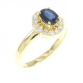 K18YG サファイヤ リング 0.48CT