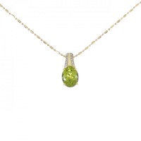 K18YG ペリドット ネックレス 2.88CT