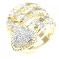 K18YG/K18WG ハート ダイヤモンド リング 0.86CT