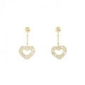 K18YG ハート ダイヤモンド ピアス 0.30CT