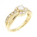 K18YG ダイヤモンド リング 0.26CT